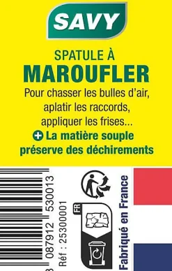Spatule à maroufler souple à poignée rouge Savy