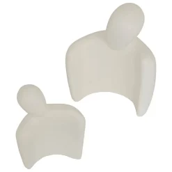 Statue couple résine Rima H.22,5cm blanc - Atmosphera