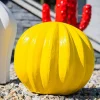 Statue deco cactus boule jaune 20cm