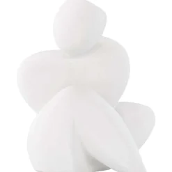Statue en grès Floda Blanc - Blanc