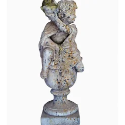Statue grand Putti saison hiver 102x32x32cm