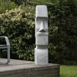 Statue moaï île de pâques jardin zen 1m20