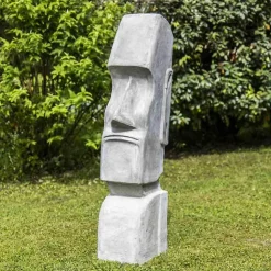 Statue moaï île de pâques jardin zen 1m20