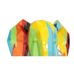 Statue murale tête d'éléphant géométrique H42 cm - ELMER DRIPS