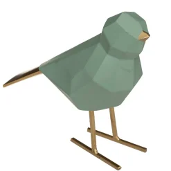 Statue origami Oiseau - résine - H16 cm - Rose- Atmosphera