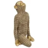 Statue singe yoga H18cm- Blanc- Atmosphera