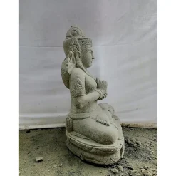 Statue zen déesse dewi jardin position chakra 80cm