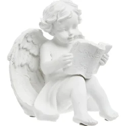 Statuette Ange assis - H15 - 5 cm - Blanc- Atmosphera