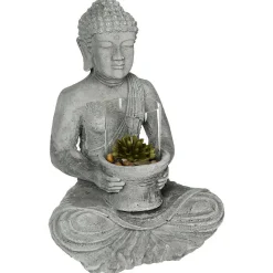 Statuette Bouddha assis - ciment H40 cm - Atmosphera