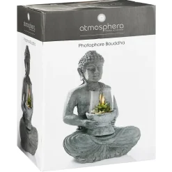 Statuette Bouddha assis - ciment H40 cm - Atmosphera