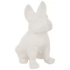 Statuette Bulldog en céramique blanc H.12cm Atmosphera