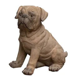 Statuette chien carlin en résine 38x25x39cm