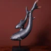 Statuette d'orques résine 41x26x71cm