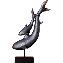 Statuette d'orques résine 41x26x71cm