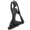 Statuette femme - résine - H22 cm - Noir- Atmosphera