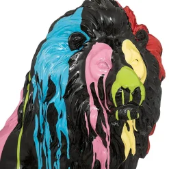 Statuette Lion - noir - 46x60 cm - Atmosphera