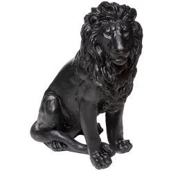 Statuette Lion - noir H80 cm - Atmosphera