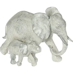 Statuette Éléphant - résine - H15 - 5 cm - Marron- Atmosphera