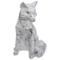 Statuette renard - résine - blanc - H25 - 5 cm - Atmosphera