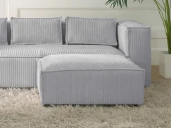 Stella - pouf en velours côtelé - style contemporain - Lisa Design