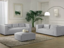 Stella - pouf en velours côtelé - style contemporain - Lisa Design