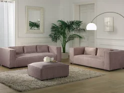 Stella - pouf en velours côtelé - style contemporain - Lisa Design