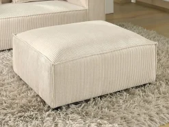 Stella - pouf en velours côtelé - style contemporain - Lisa Design