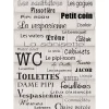 Sticker Autocollant Toilettes Décoratif Illustration Façons de Parler, 68 cm X 48 cm, Fond Rouleaux Papier, Décoration Murale
