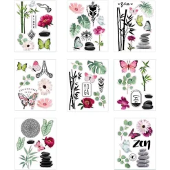 Sticker illustratif Zen 30X42- Multicolore- Atmosphera