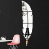 Sticker miroir plume 120 x 30 cm - Autocollants stickers adhésifs effet miroir
