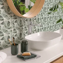 Sticker Mural Carrelage adhésif Cuisine Salle de Bain - 24 STICKERS CARRELAGES TERRAZZO SARENA - 24stickers15x15cm