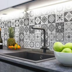 Sticker Mural Carrelage adhésif Cuisine Salle de Bain - 24 STICKERS CARRELAGES AZULEJOS TALIHA - 24stickers15x15cm