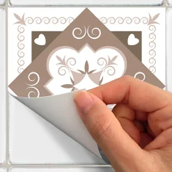 Sticker Mural Carrelage adhésif Cuisine Salle de Bain - 24 STICKERS CARRELAGES AZULEJOS HÉLÉORNA - 24stickers15x15cm