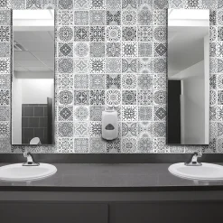 Sticker Mural Carrelage adhésif Cuisine Salle de Bain - 24 STICKERS CARRELAGES AZULEJOS YASMINE - 24stickers15x15cm