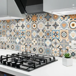 Sticker Mural Carrelage adhésif Cuisine Salle de Bain - 24 STICKERS CARRELAGES AZULEJOS GRAZELANO - 24stickers15x15cm
