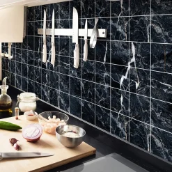 Sticker Mural Carrelage adhésif Cuisine Salle de Bain - 24 STICKERS CARRELAGES MARBRE D'EPINAL - 24stickers15x15cm