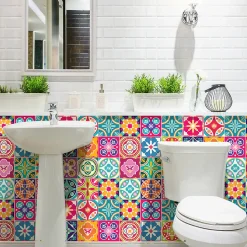 Sticker Mural Carrelage adhésif Cuisine Salle de Bain - 24 STICKERS CARRELAGES AZULEJOS AMERICA - 24stickers15x15cm