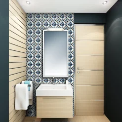 Sticker Mural Carrelage adhésif Cuisine Salle de Bain - 24 STICKERS CARRELAGES AZULEJOS ROSALINA - 24stickers15x15cm