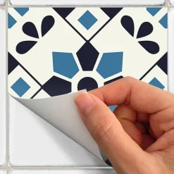 Sticker Mural Carrelage adhésif Cuisine Salle de Bain - 24 STICKERS CARRELAGES AZULEJOS ROSALINA - 24stickers15x15cm