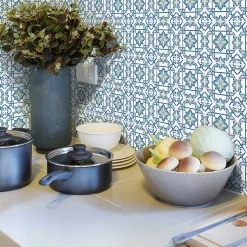 Sticker Mural Carrelage adhésif Cuisine Salle de Bain - 24 STICKERS CARRELAGES AZULEJOS MESSINE - 24stickers15x15cm