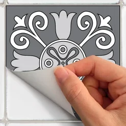 Sticker Mural Carrelage adhésif Cuisine Salle de Bain - 24 STICKERS CARRELAGES AZULEJOS GEOMENO - 24stickers15x15cm