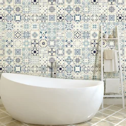 Sticker Mural Carrelage adhésif Cuisine Salle de Bain - 24 STICKERS CARRELAGES AZULEJOS GIROLAMO - 24stickers15x15cm