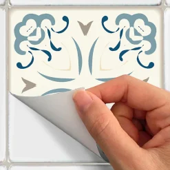 Sticker Mural Carrelage adhésif Cuisine Salle de Bain - 24 STICKERS CARRELAGES AZULEJOS GIROLAMO - 24stickers15x15cm
