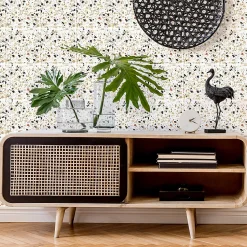 Sticker Mural Carrelage adhésif Cuisine Salle de Bain - 24 STICKERS CARRELAGES TERRAZZO PIANO - 24stickers15x15cm