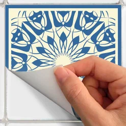 Sticker Mural Carrelage adhésif Cuisine Salle de Bain - 24 STICKERS CARRELAGES AZULEJOS EMIDIO - 24stickers15x15cm