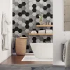 Sticker Mural Carrelage adhésif Cuisine Salle de Bain - CARRELAGES HEXAGONES MARBRE D'ANTAN - 28stickershexagones15x13,5cm