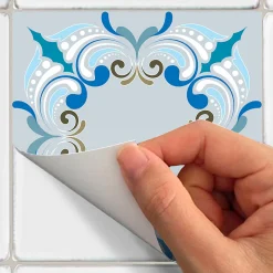 Sticker Mural Carrelage adhésif Cuisine Salle de Bain - 24 STICKERS CARRELAGES AZULEJOS BENDIGO - 24stickers15x15cm