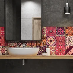 Sticker Mural Carrelage adhésif Cuisine Salle de Bain - 24 STICKERS CARRELAGES AZULEJOS ERALDO - 24stickers15x15cm