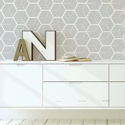Sticker Mural Carrelage adhésif Cuisine Salle de Bain - CARRELAGES HEXAGONES NUANCE DE GRIS DESIGN - 28stickershexagones15x13,5cm