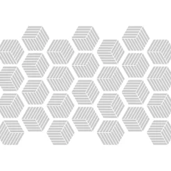 Sticker Mural Carrelage adhésif Cuisine Salle de Bain - CARRELAGES HEXAGONES NUANCE DE GRIS DESIGN - 28stickershexagones15x13,5cm